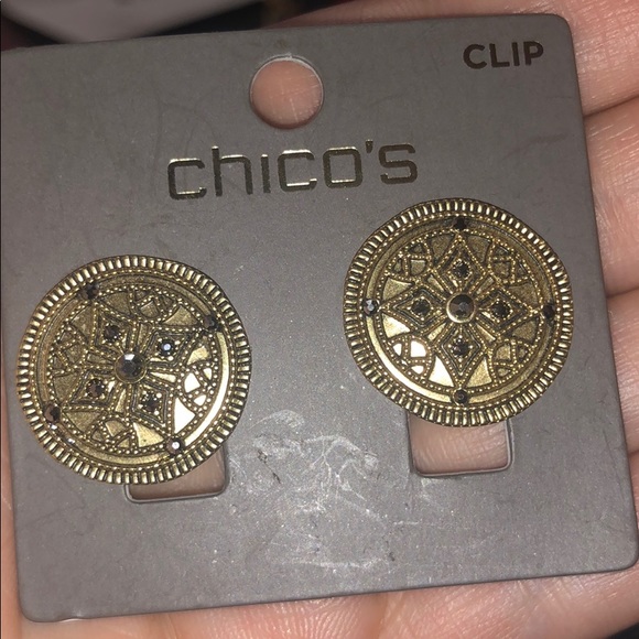 2/$25 Gorgeous Chico’s clip earrings - Picture 3 of 4